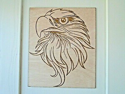 2017 Eagle Laser Engraved Wood Plaque Wall Art Bird Of Prey Within Nature Wood Wall Art (View 3 of 15)