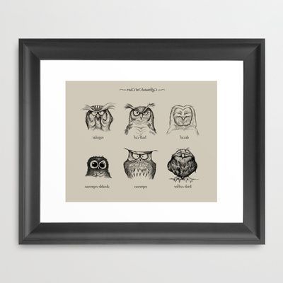 2018 Caffeinated Owls Framed Art Printdave Mottram (View 7 of 15)