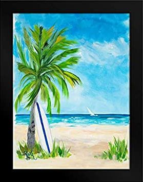 2018 Tropical Framed Art Prints With Amazon: Tropical Surf I Framed Art Printderice (View 10 of 15)