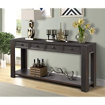2019 Black Wood Storage Console Tables For Amazon: 64 Inch Long Hallway Table,Julyfox Console (View 15 of 15)