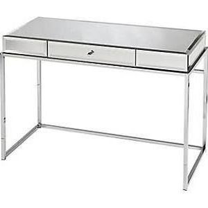 2019 Sei Dana Mirrored Writing Desk, Chrome (Grey) (Ho9274 Intended For Mirrored And Chrome Modern Console Tables (View 14 of 15)