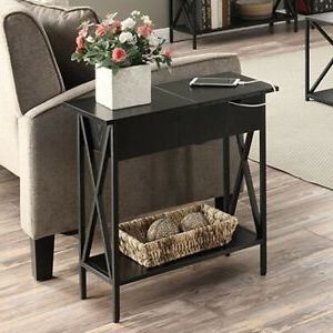 2020 End Table Sofa Side Lift Top Storage Usb Outlet Charging Pertaining To Barnside Round Console Tables (View 12 of 15)
