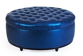 2020 Tufted Ottoman Console Tables In Love This Bright Blue Round Tufted Ottoman/Table (View 14 of 15)