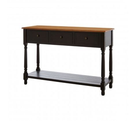 3 Drawer Console Table – Black (View 10 of 15)