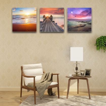 3 Panels 40X40Cm Modern Home Office Wall Art Canvas Within Newest Modern Framed Art Prints (View 15 of 15)