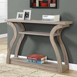 3 Piece Shelf Console Tables Throughout Well Liked Monarch Specialties 3 Tiered Curved Console Table (View 9 of 15)