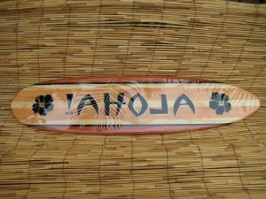 3Ft Decorative Hawaiian Aloha Surfboard Wall Arttiki Soul Inside Current Hawaii Wall Art (View 9 of 15)
