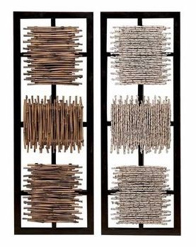 Abstract Flow Wood Wall Art With Popular Finite Threads Large Two Panel Wooden Wall Sculpture (View 4 of 15)