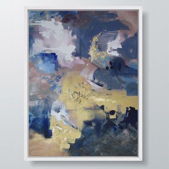Abstract Framed Art Prints In Trendy 'Indigo Polo' Framed Giclée Abstract Canvas Print Art (View 14 of 15)