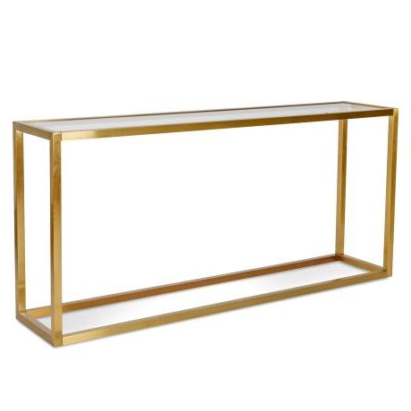 Alison Glass Console Table – Tempered Glass – Bru Within Preferred Glass And Gold Console Tables (View 8 of 15)
