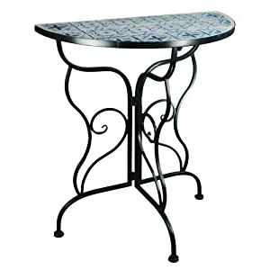 Amazon : Benzara Deco 79 Console Hummingbird Round With 2020 Black Round Glass Top Console Tables (View 14 of 15)