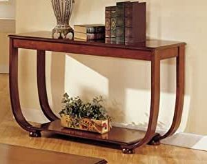 Amazon: Console Sofa Table With Storage Shelf – Walnut For Current Hand Finished Walnut Console Tables (View 14 of 15)
