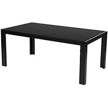 Amazon: Cortesi Home Remini Narrow Contemporary Glass Throughout Preferred Black Round Glass Top Console Tables (View 3 of 15)
