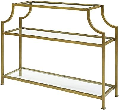 Amazon: Crosley Furniture Aimee Console Table, Gold Throughout Famous Yellow And Black Console Tables (View 6 of 15)