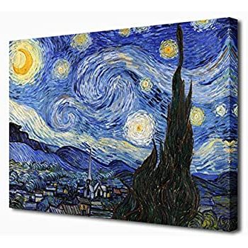Amazon: Extra Large Wall Art Decor The Starry Night Inside Popular Night Wall Art (View 1 of 15)