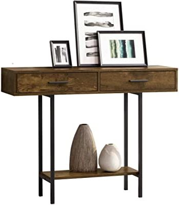 Amazon: Grelo Home Rustic Console Table For Entryway Pertaining To Well Known Gray And Gold Console Tables (View 3 of 15)