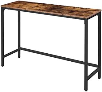 Amazon: Hoobro Console Table, Sofa Table With Pertaining To Most Popular Rustic Espresso Wood Console Tables (View 1 of 15)