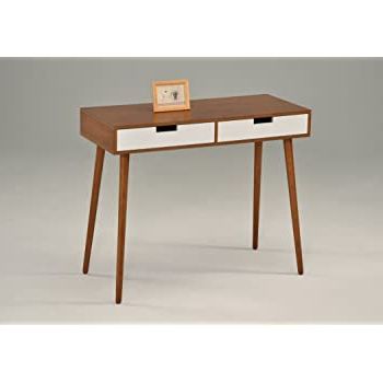 Amazon: Light Walnut/White Console Sofa Table With Two In Latest 2 Piece Modern Nesting Console Tables (View 7 of 15)