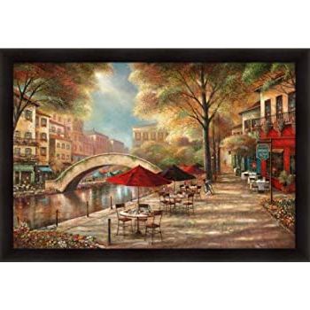 Amazon: Red Cafe French Italian Paris Framed Print In Favorite Italy Framed Art Prints (View 15 of 15)