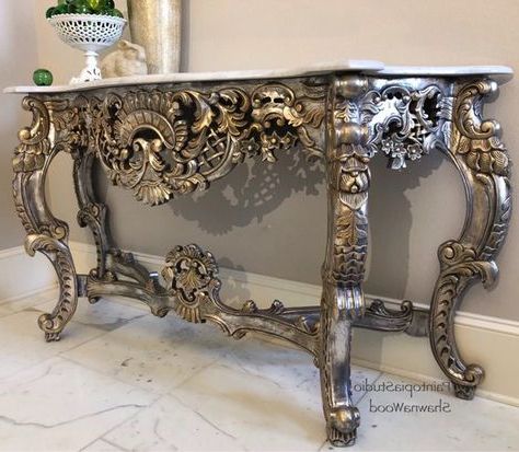 Antique Console Tables With Regard To Best And Newest Nothing Makes A Statement Like Silver & Gold (View 15 of 15)