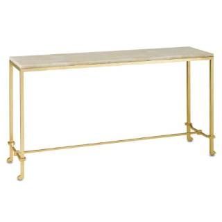 Antique Gold And Glass Console Tables Pertaining To Best And Newest Currey And Company 4127 Delano Console Table In Gold Leaf (View 6 of 15)
