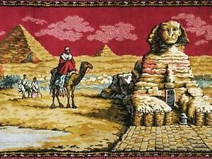 Antique Wall Tapestry Rug Egyptian Revival Art Deco Sphinx Regarding Current Spinx Wall Art (View 1 of 15)