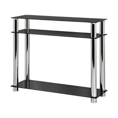 Argos Product Support For Hygena Matrix Black Glass Pertaining To Famous Glass And Pewter Oval Console Tables (View 13 of 15)