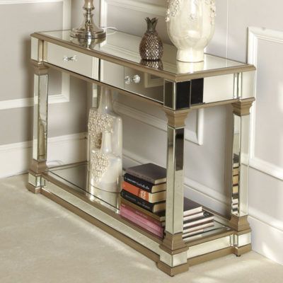 Athens Gold Mirrored 2 Drawer Console Table (View 4 of 15)