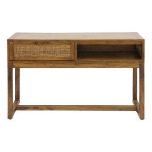 Balonne Mango Wood & Rattan Console Table, 120Cm, Natural Throughout Latest Natural Woven Banana Console Tables (View 5 of 6)