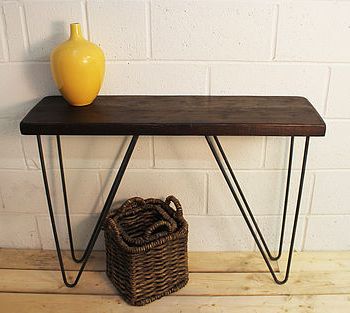 Best And Newest Industrial Wood And Steel Console Tablemöa Design In Triangular Console Tables (View 12 of 15)