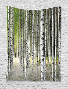Birch Tree Tapestry Late Summer Foliage Print Wall Hanging With Well Known Summer Wall Art (View 1 of 15)
