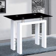 Black And White Console Tables With Regard To Most Current Lexus Glass Console Table Rectangular In High Gloss Black (View 6 of 15)