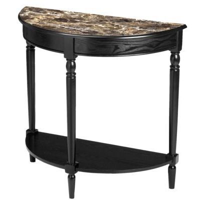 Black Intended For Well Known Faux Marble Console Tables (View 6 of 15)