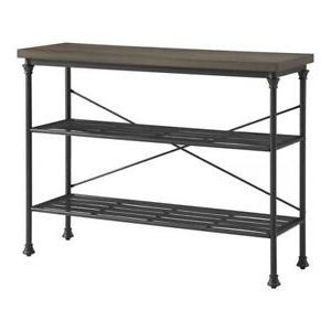 Black Metal And Marble Console Tables Pertaining To Most Current Crosley Furniture Madeleine 48" Farmhouse Metal Console In (View 15 of 15)