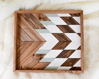 Briar Wood Tray – Geometric Wood Wall Art – Wood Catch All Within Best And Newest Geometric Wood Wall Art (View 1 of 15)