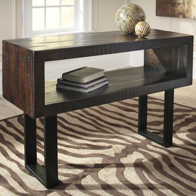 Brown Wood And Steel Plate Console Tables Intended For Most Current Features:  Tripoli Collection (View 7 of 15)