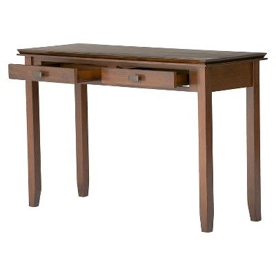 Brown Wood Console Tables With Regard To Widely Used Stratford Solid Wood Console Sofa Table Medium Auburn (View 9 of 15)