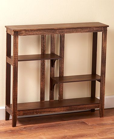 Brushed Metallic Console Table With Display Shelves In Newest Brown Console Tables (View 13 of 15)