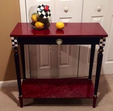 Buy Hand Made Hand Painted Console Or Sofa Table Black For Current Black And Gold Console Tables (View 10 of 15)