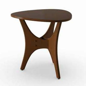 Carson Carrington Vintrosa Brown Triangle Wood Side Table Regarding Latest Triangular Console Tables (View 15 of 15)
