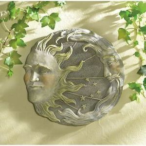 Celestial Sky Sun Moon Stepping Stone Plaque Home Garden In Most Current Lunar Wall Art (View 6 of 15)