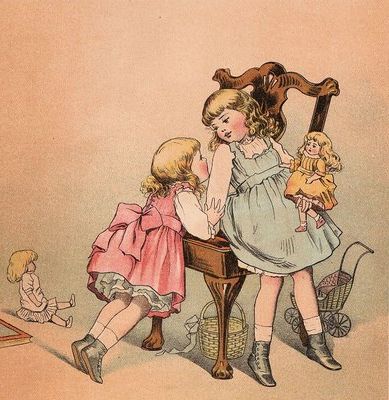 Children Framed Art Prints In Trendy Free Victorian Clip Art – Children With Dolls – The (View 15 of 15)
