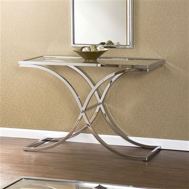 Chrome Console Tables Inside Most Current Vogue Chrome Sofa Table (View 8 of 15)