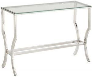 Coaster Modern Glam 720337 Chrome Glass Mirrored Sofa Table Regarding Newest Glass And Chrome Console Tables (View 13 of 15)