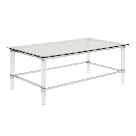 Coffee Table, Modern In Rectangular Glass Top Console Tables (View 6 of 15)