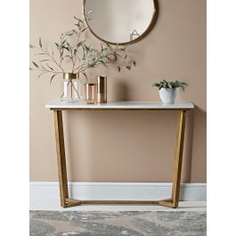 Console Table Hallway In Widely Used White Marble And Gold Console Tables (View 12 of 15)