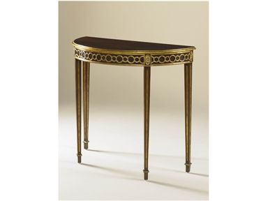 Corsair Mahogany Finished Console Table, Antique Gold Within Current Antique Gold Nesting Console Tables (View 11 of 15)