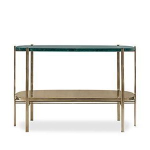 Craig Is A Narrow Console Table With Chic Polished Brass Pertaining To Preferred Gold And Mirror Modern Cube Console Tables (View 5 of 15)