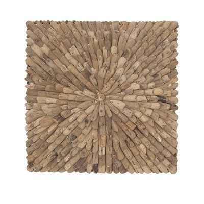 Current Abstract Flow Wood Wall Art Pertaining To Foundry Select Natural Burst Style Square Driftwood Wall (View 14 of 15)