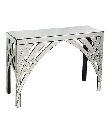 Current Curved Ribbons Mirrored Console Table (View 12 of 15)